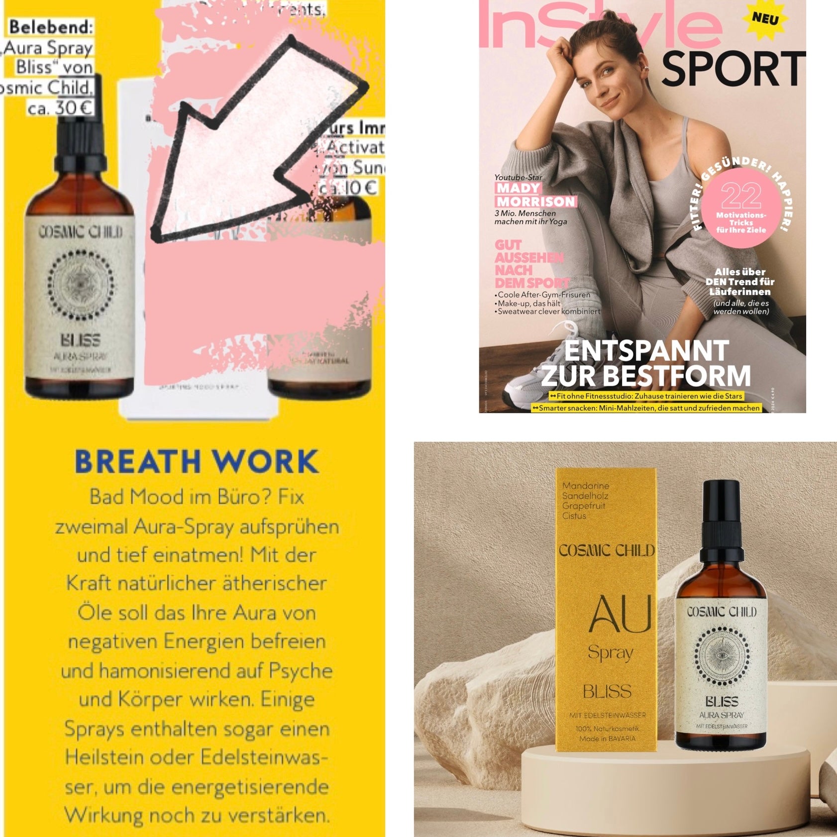 InStyle Sport empfiehlt COSMIC CHILD Aura Spray BLISS – Dein Mood-Booster im Büro