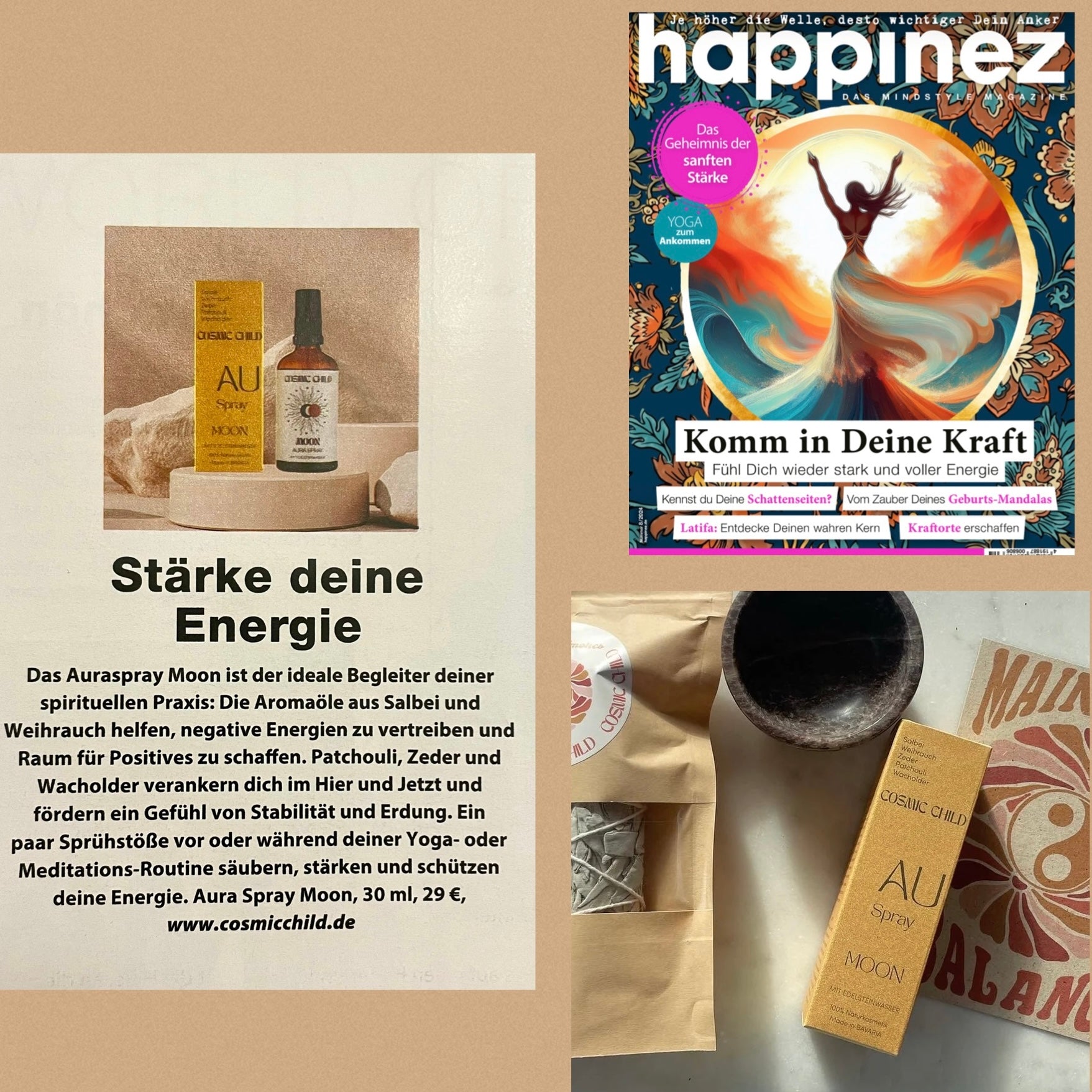 Happinez empfiehlt COSMIC CHILD Aura Spray MOON – „Stärke deine Energie"